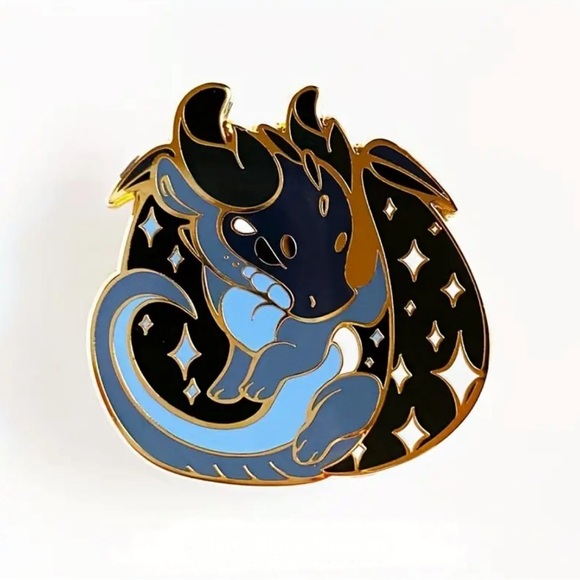 3/$15 Whimsical Dragon Enamel Pin Brooch - Picture 4 of 6